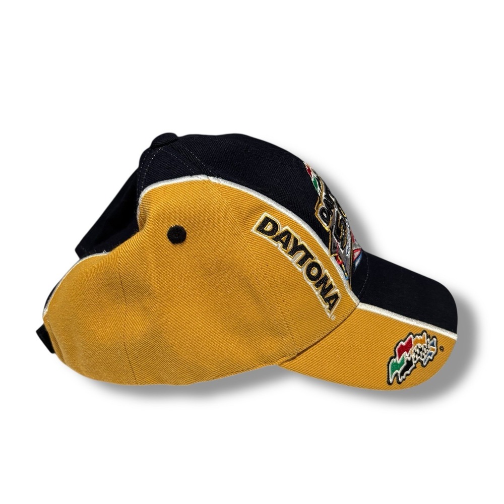 Vintage 2004 Daytona 500 Champion Hat Adjustable Strap Navy Yellow‎ - Picture 2 of 6